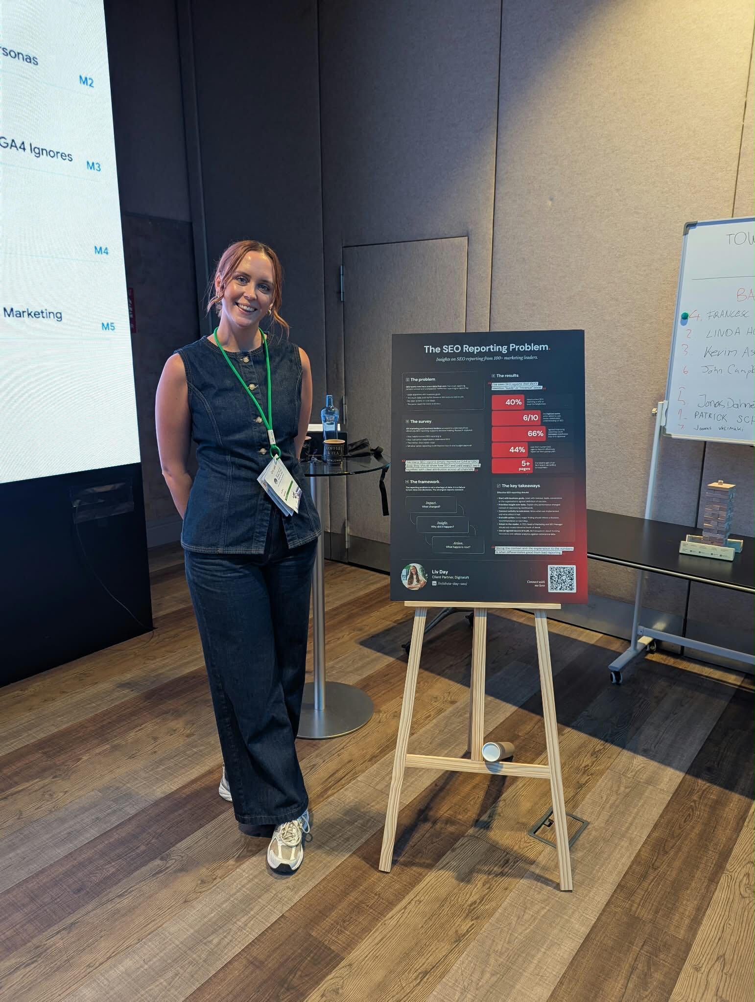 Liv Day stood in front of her poster session at SSLDD26
